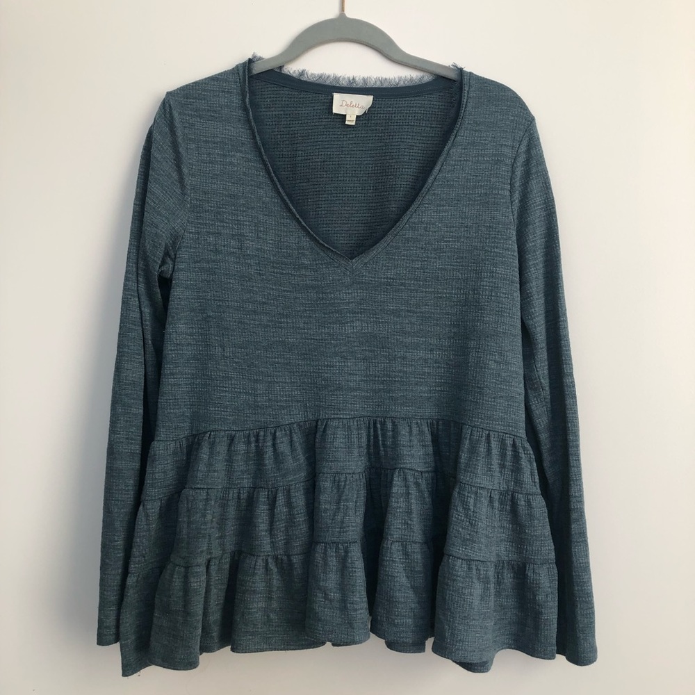 Anthropologie Ruffle Layer Top